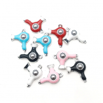 10pcs 26x20mm Charms Hair Dryer Color Dripping Oil Alloy Tibetan Pendants Antique Jewelry Making DIY Handmade Accessories