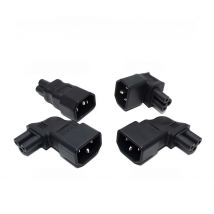 IEC320 C5 Power Converter, IEC C14 Male Plug to C5 Up/Left/Right/Strainght Angle Connector 10A 250V