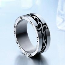 Korean Version of The Simple Engraved Pattern Ring For Men Women Fashion Punk Hip Hop Party Men's Rings Jewelry Gift Wholesale