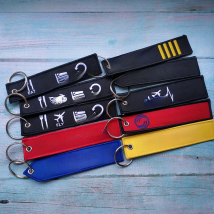 2 PCS MiFaViPa Fashion Trinket Keyring Woven Flight Crew Pilot Gift Aviation Aircraft Key Chain Airbus Plane Pilot Keychains