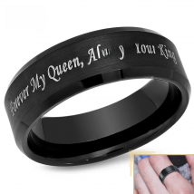 Vnox Free Engraving Wedding Bands for Men Women,6/8mm Customized Rings, Basic Classic Simple Promise Ring Anniversary Gift #4-14