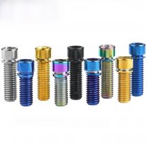 Weiqijie Titanium Titanium Bolt M7 / M8x20 25mm Hexagon Screw with Washer for Bicycle Handlebar Stem