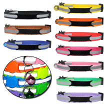 Reflective Cat Safety Buckle Collar Adjustable Custom Personalized ID Free Engraving Nylon Puppy Kittens Necklace