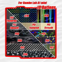 Für Bambulab A1 Mini Bauplatte 184 x 184 mm PEO PET Magnetplatte PEY Blatt H1H Platte Federstahlblech PEI Blatt für Bambu Lab