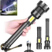 LED XHP90.2 Most Powerful Flashlight 8-core USB Rechargeable Torch Zoomable 26650 Self-defense Hand Lamp for Camping Hunting