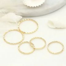 10PCS 8MM 16MM 20MM 14K Gold Plated Brass Closed Rings Round Circle Charms Pendants High Quality Jewelry Findings Accessories