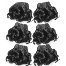 Curly Brazilian Hair Weave Bundles Bouncy Opran Curls Ombre Human Hair Bundles 8 Inch 6 Bundles Short Hair Extension