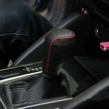 KIQI AT Car Interior Leather Gear Shift Knob Cover Collars for Mazda 3 Axela Atenza CX-5 CX-4 CX-3 CX3 CX5 Car-covers