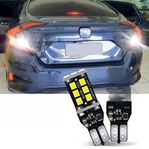 2x W16W LED CANBUS T15 Car Backup Reverse Lights for Honda Accord Civic 4D CRV fit Pilot Stream Insight NO OBC ERROR Tail Lamp