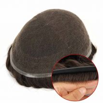 Topunique Full Swiss Lace 90% Light to Medium Light Men Toupee Capillary Prothesis Hair Piece For Men Hair Replacement System