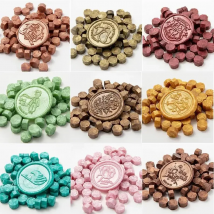 100pcs Vintage Wax Seal pills For Stamps Retro wax print Beads Sealing Macaron gold Wedding Birthday wax lacquer for seals Lacre