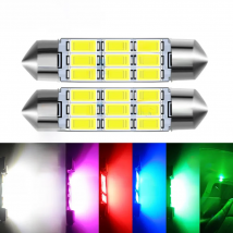 Festoon Canbus 31mm 36mm 39mm 41mm 2PCS 12V 5630 6 9 SMD LED Bulb Cars Trunk Reading Dome Map Door Light White Red Ice Blue Pink