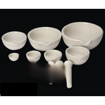 Porcelain Mortar and Pestle 60mm/80mm/90mm/100mm/130mm/160mm/216mm/254mm Mixing Grinding Bowl Set White Lab Kit Tools