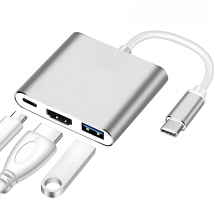 STONEGO 4K Type C Adapter Digital Multiport Hub Type C To Video Connector Adapter with USB 3.0 Port and Type C Charging Port