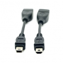 Mini USB 2.0 Type A & Mini USB 2.0 Type B to USB Female OTG Cable DV DC