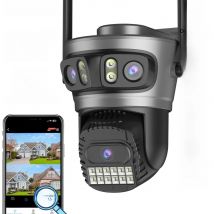 BESDER 15MP Wifi IP Camera PTZ Three Screen 180° Wide Angle Auto Tracking 5X Digital Zoom 8MP Security Protection O-Kam Pro APP