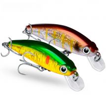 PROBEROS Fishing Lures Minnow Lures 3.15"-8cm/0.39oz-11g Fishing Bait with 6# Hooks Painted Tackle