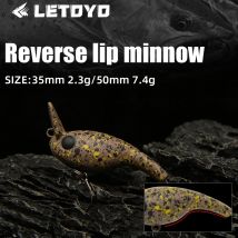 LETOYO 2.3g 7.4g Reverse Lip Minnow Micro Minnow Lure Mini Crankbait Slow Sinking Artificial Hard Bait Trout Bass Fishing Lure
