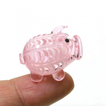Murano Glass Pig Mini Figurine Different Style Cute Animal Tiny Statue Craft Ornaments Home Fairy Garden Kid's Room Kawaii Decor