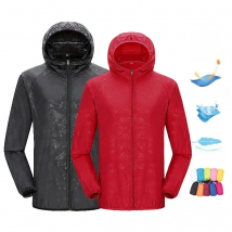 LNGXO Unisex Hiking Jacket Men Women Waterproof Quick Dry Camping Windbreaker Trekking Fishing Rain Coat Outdoor Anti UV Clothes
