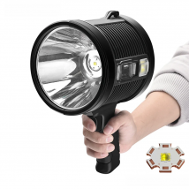 High Power Led Flashlight Rechargeable Usb Searchlight COB Lamp Powerful Solar Spotlight Long Range Headlight Finder for Hunting