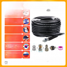 6/10/15/20/30 Meters High Pressure Washer Hose Sewer Water Cleaning Pipe Extension Hose Cord Drain Pipe Washing for Karcher