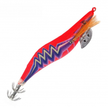 FTK Squid Jig Sea Fishing Lure 8g 12g 15g 19g Squid Hook Wood Shrimp Baits 3D Eyes Luminous Lures Hard Baits 2.0#-3.5#