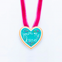 You're My Hero Necklace Medal Pendant Wreck Necklaces Ralph Vanellope Costume Cosplay Rope Necklaces Trendy Jewelry Gift Girls