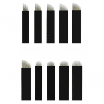 50pcs 0.18mm Black Tebori Blade Needle U-shaped and Bevel Eyebrow Tattoo Needles Suitable for Dermografo Micropigmentacion