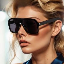 2026 Fashion Square Big Frame Sunglasses Men Women Luxury Brand Retro Oversized Shield Eyewear For Male Outdoor Driving Shades