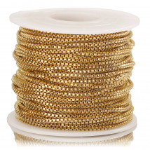 2 Meters 1.5mm Width Stainless Steel Gold Square Box Chain for Women Necklace Making DIY Handmade Jewelry Findings wholesale