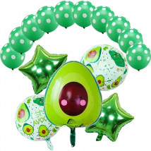 15pcs/set Avocado pineapple Foil Balloons Fiesta Party Decoration Globos Birthday Party Supplies Hawaii Fruit Baby Shower Ballon