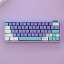 129 Keys GMK Purple Keycaps English Cherry Profile PBT Dye Sublimation Mechanical Keyboard Keycap For MX Switch With 1.75U Shift