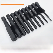 10 Pcs Imperial/Metric Hex Head Allen Wrench Drill Bit Set Quick Release Shank Magnetic Screwdriver Bit Set 1/4" Diameter