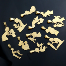 Stainless Steel Family Mom Charms Mother's Day Pendants for Diy Jewelry Making  Tone Charm Bracelet Necklace Accessories