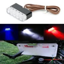 Motorcycle Mini License Plate Light Universal Motorbike LED Bulb Turn Signals Indicators Blinker DRL Tail Brake Stop Light 5 Led