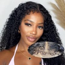 250 Density 13x6 Hd Afro Kinky Curly Wig 100% Human Hair 13x4 4c Edges Frontal Deep Wave Curly Lace Front Wigs For Women on sale