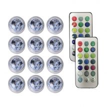 RGB Submersible Lights Remote Control Underwater Led Light Battery Operated Night Lamp For Halloween Vase Wedding Party Decor