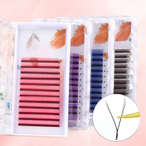 MARIA Y Shaped Lash Brown Eyelash Blue YY Type Purple Lashes Extension Pink Wholesale Makeup Soft Black Cilia Supplier