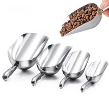 Large Size Aluminum Alloy Ice Shovel for Grain Coffee Beans Scraper Ice Scoop for Party Bar Kitchen Storage Measuring Tool