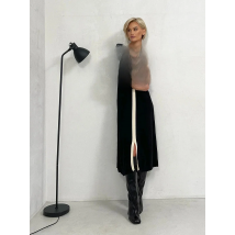 Elegant Bodycon Short Sleeve Knit Dress Korean Sexy Slit Maxi Dress Women Black White Summer Long Knitted Dresses For Women 2024