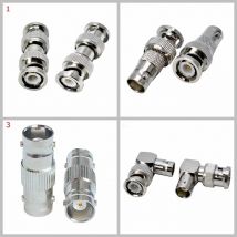 2Pcs/lot Q9 BNC Male Female Connector BNC Male To Female  90 Degree Right Angle Adapter for Video Brass Nickel Plated Copper RF