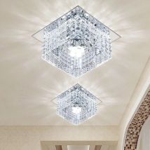 5W Modern Crystal Square LED Ceiling Lights Wall Sconce for Home Decoration Balcony Lamp Porch Light Corridors Lighting Fixture