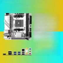 JGINYUE AMD B550 AM4 mini ITX Motherboard supports Ryzen R5 4000/5000 series processors DDR4 RAM PCI-E 4.0 B550i GAMING
