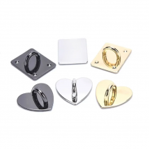2pcs  Mobile Phone Smartphone Heart Finger Ring Stand Holder Hooks Shell Back For iPhone 12 Huawei Samsung Mount Kickstand Grip