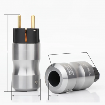 24K Gold Plated Europe Standard Male Mains AC Power Plug Audio HIFI European Female Power Supply Socket