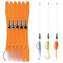 5pcs Texas Rig Carolina Rigs Set For Bass Fishing 3.5g 5g 7g 10g Bullet Lead Sinkers #1/0 Offset Hook Fishing Swivel