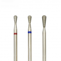 HYTOOS Round Top Nail Drill Bits 3/32" Russian Cuticle Bit Rotary Diamond Burr Electric Drills Machine Nails Accessories Tool