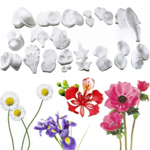 29 Styles 3D Flower Petals Flower Silicone Mold Fondant Cake Decorating Tools Chocolate Confeitaria Baking KitchenMoulds   M2675