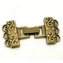 DoreenBeads Retail 5 Sets Antique Bronze End Caps for Bracelets/Necklace DIY Crafts Jewelry Making Findings 4.6x2.3cm New